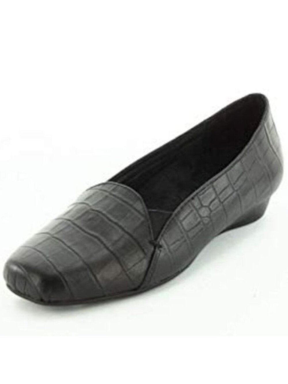 Vionic Orthaheel Dolores Women's Loafers Wedge 8.5 Black Croc